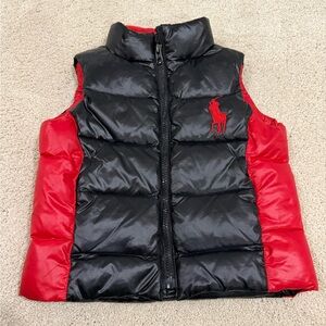 POLO by Ralph Lauren Black and Red Puffer Vest
